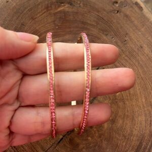 Pink Large Hoops 18